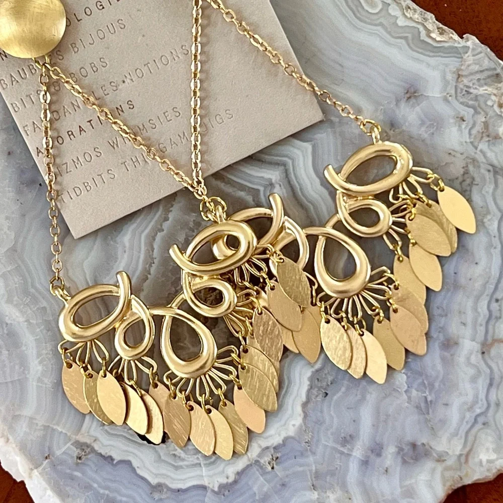 πΊπHPππΊ NWT Anthropologie Gold Scroll Chandeliers - Picture 11 of 16
